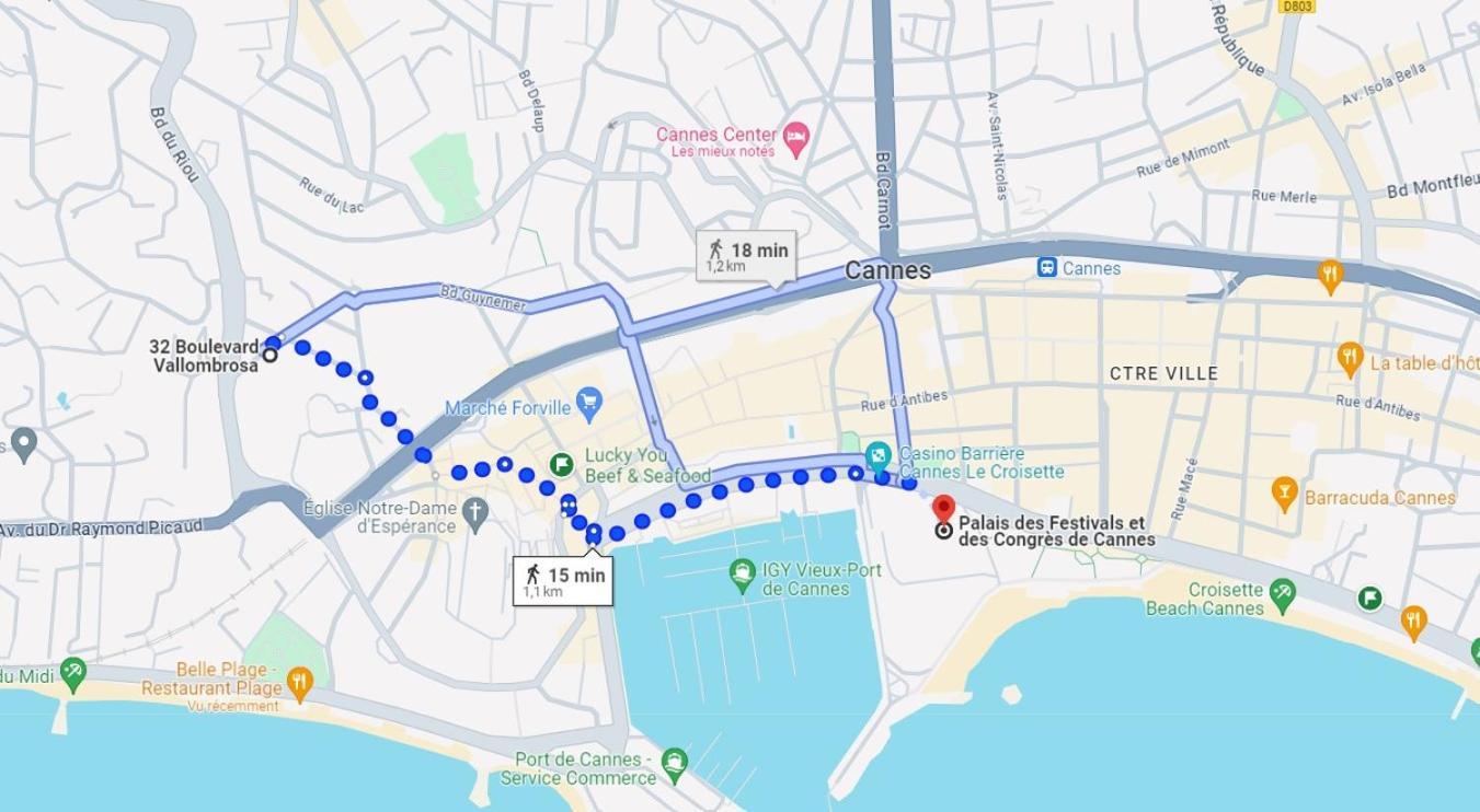 2 Pieces - Croisette Et Plages A 10 Mn A Pieds Cannes Exterior photo